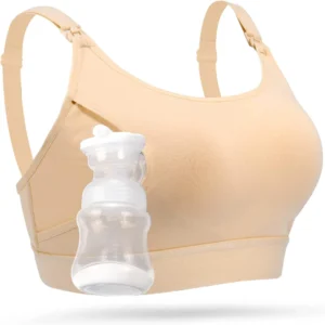 Momcozy Hands Free Breastfeeding Pumping Bra (Skin, Medium)