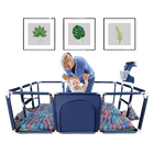 Giant Kids Playpen With Basketball Hoop Baby Play Area Yard Fence