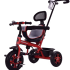 Baby Ride On Tricycle With Push Bar Age 1-6 Years (Red)