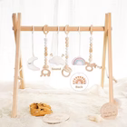 Foldable Frame with 6 Hanging Toys - Perfect Newborn Gift for Baby Boys and Girls 0-1.5 Years