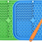 Dog Lick Pad - 2pcs Slow Feeder Treat Mat with Suction for Bathing, Grooming, Training