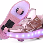 Rechargeable Light Up Roller Skates - Kids' Shoes, Removable Wheels