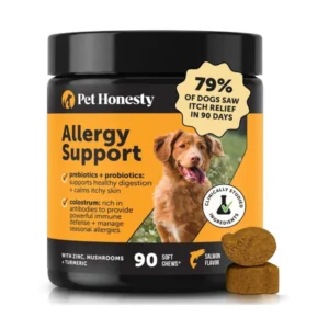 PetHonesty Allergy Relief & Immunity Soft Chews for Dogs with Salmon Oil 90 Count
