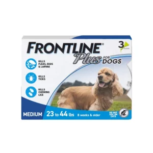 Frontline Plus Flea & Tick Treatment for Medium Dogs 23–44 lbs | 3 Doses