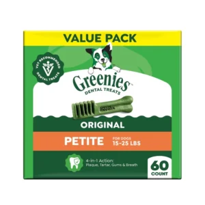 GREENIES Original Petite Natural Small Dog Dental Care Treats 36 oz 60 Count