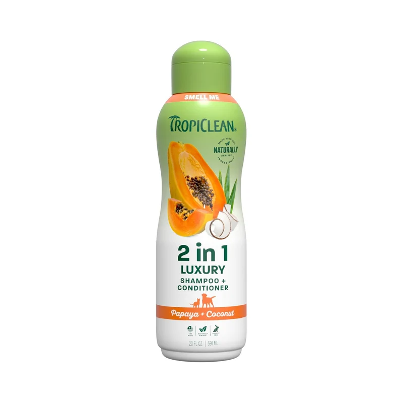 TropiCleanPapaya_Coconut2-in-1DogShampoo_Conditioner20oz