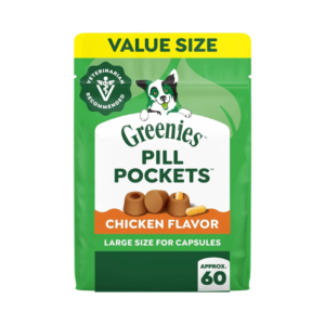 Greenies Pill Pockets Capsule Size Chicken Flavor for Dogs 15.8 oz (60 Count)