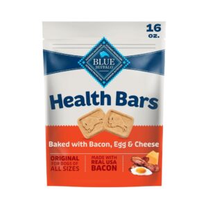 Blue Buffalo Health Bars Bacon, Egg & Cheese Crunchy Biscuits Dog Treats 16 oz
