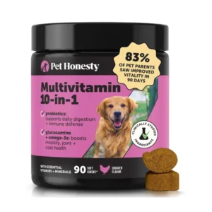 PetHonesty 10-in-1 Dog Multivitamin with Glucosamine, Omega Soft Chews