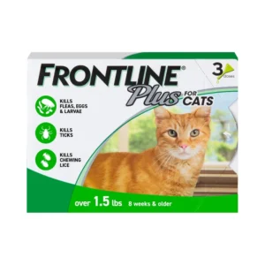 Frontline Plus Flea & Tick Treatment for Cats & Kittens | 3 Doses